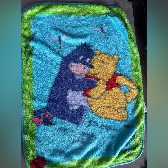 Vintage Disney Baby Multicolor Plush Blanket - Picture 3 of 4